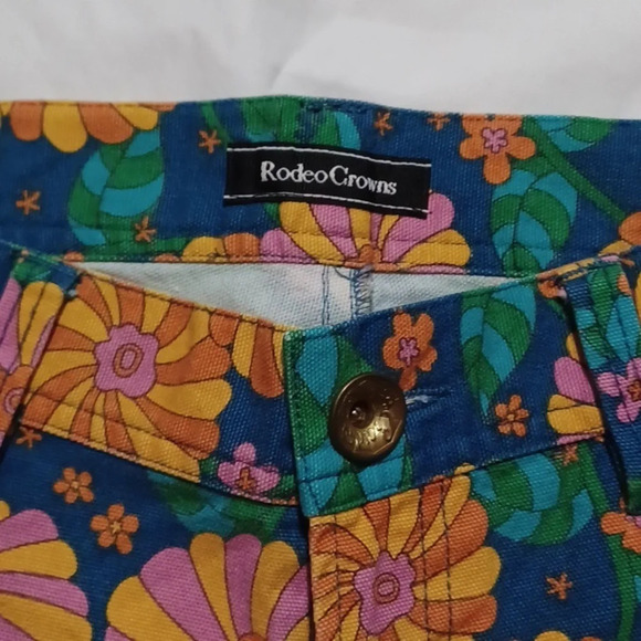 Rodeo Crowns Vintage 1960's Psychedelic floral pants - Picture 4 of 9